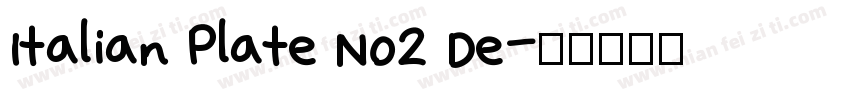 Italian Plate No2 De字体转换
